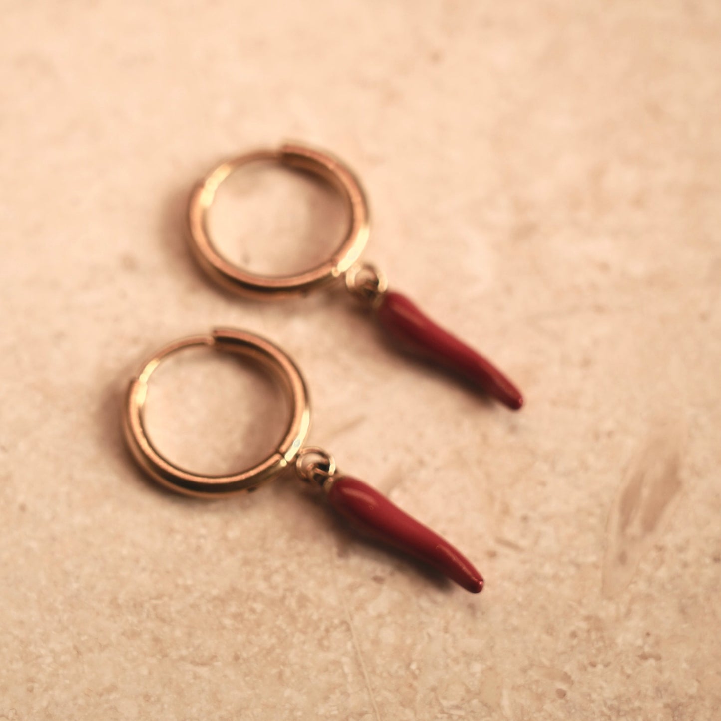 Cornicello Earrings I Gold