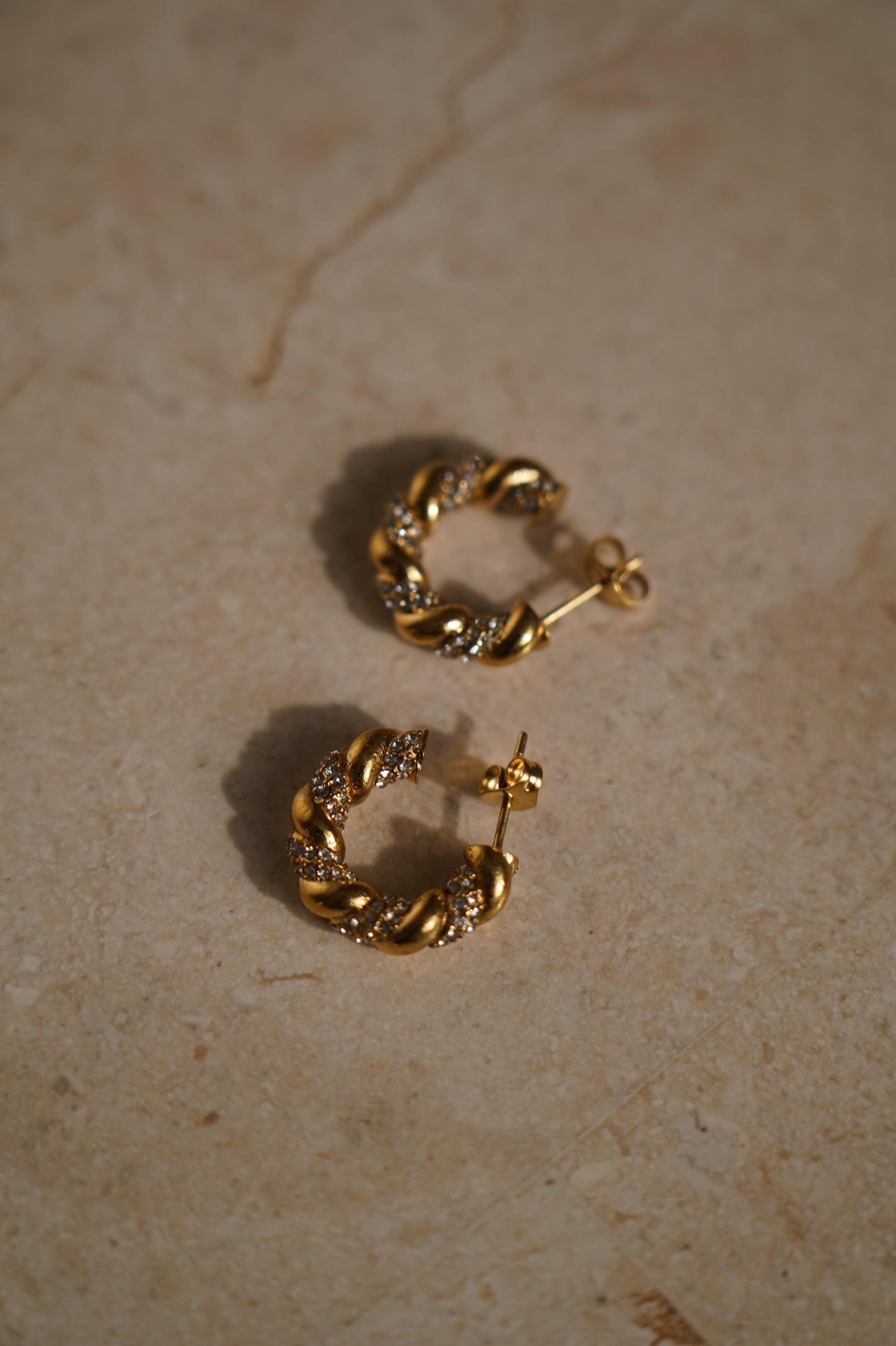 Mini Cyprus Crystal Hoops