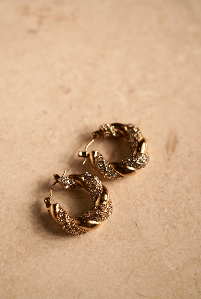 Cyprus Crystal Hoops