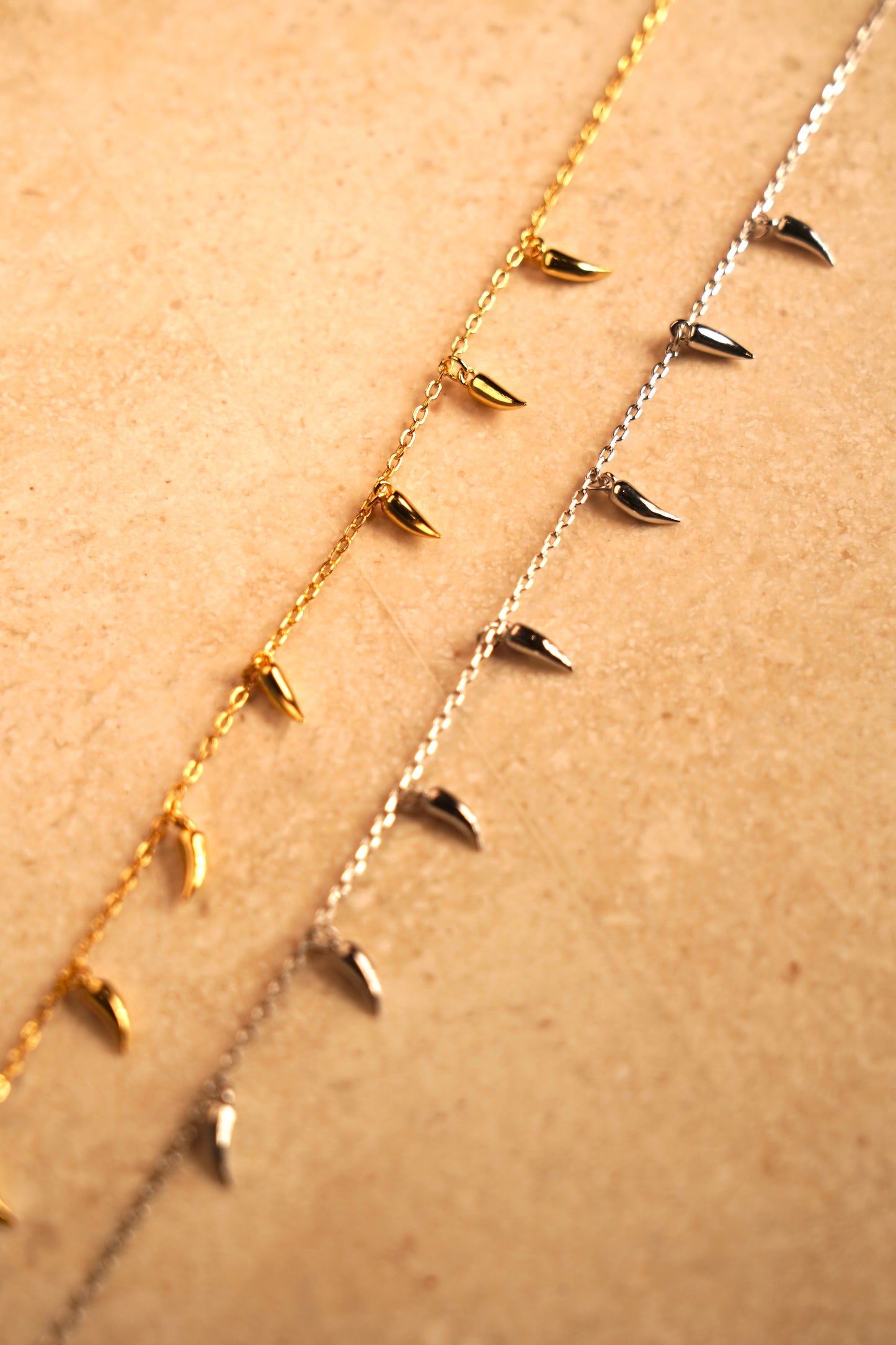 Silver Cornicello Choker